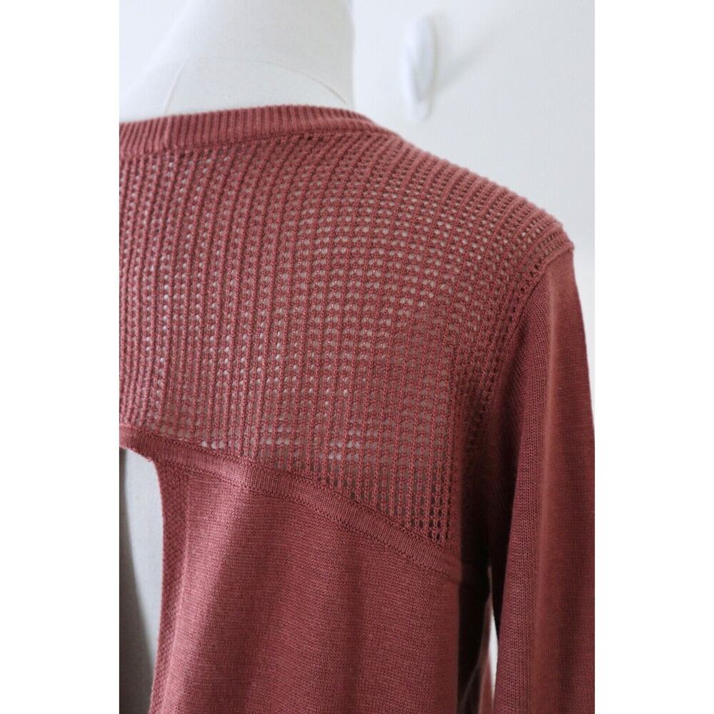 Lululemon Size 6 Back To Balance Sweater Open Back Knit Rustic Clay - Picture 11 of 12